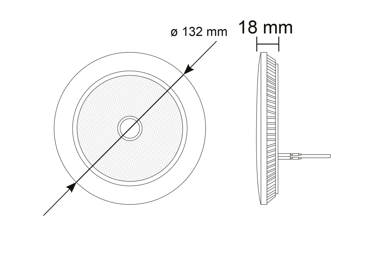 Osvětlení Interiéru Kulaté LED S Vypínačem + 0,4 M Kabel